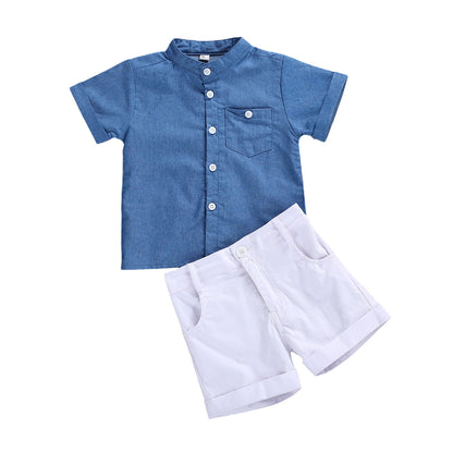 Conjunto de camisa de manga corta y pantalón corto para niño