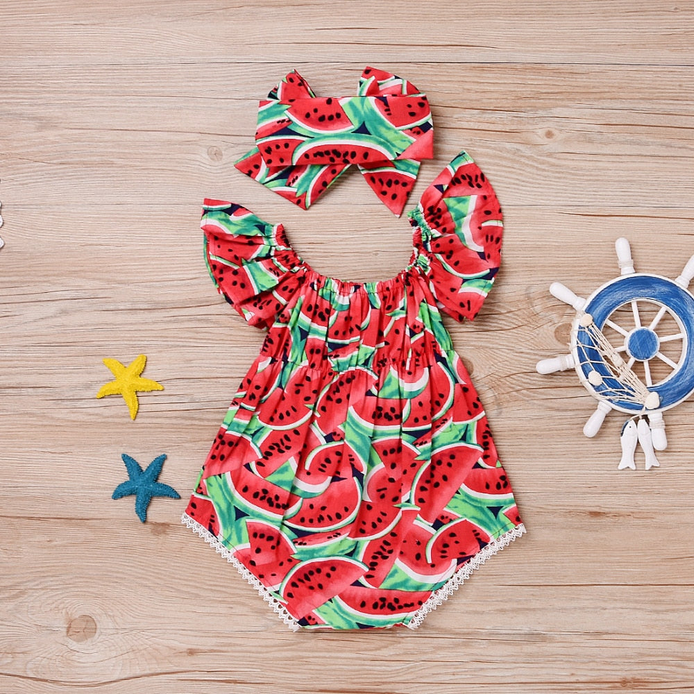 Body infantil sandía + diadema