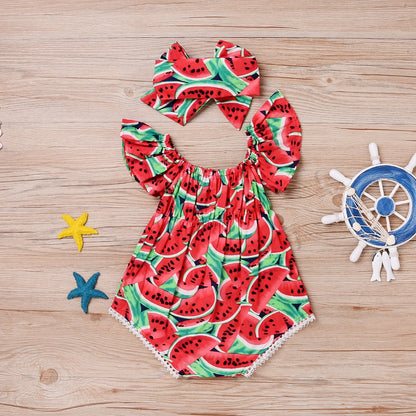 Body infantil sandía + diadema