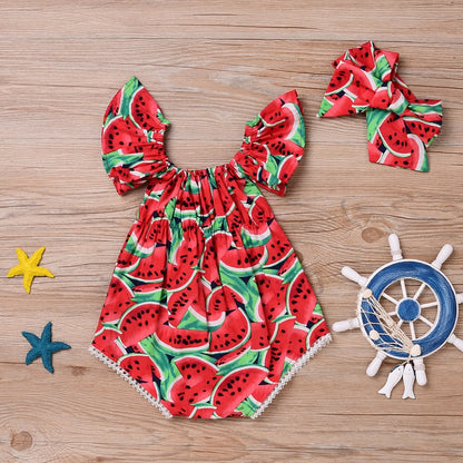 Body infantil sandía + diadema