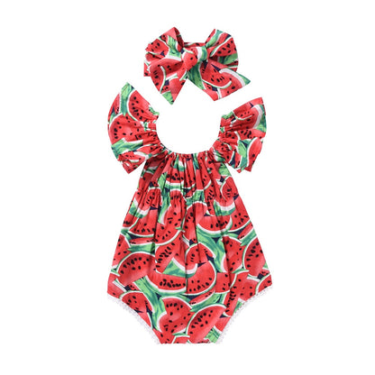 Body infantil sandía + diadema