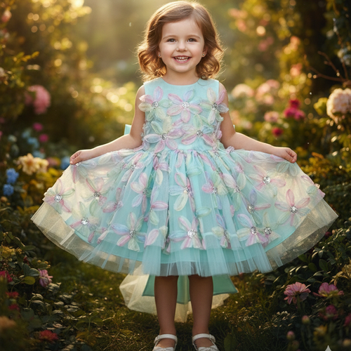 Children's Party Dress Flowers