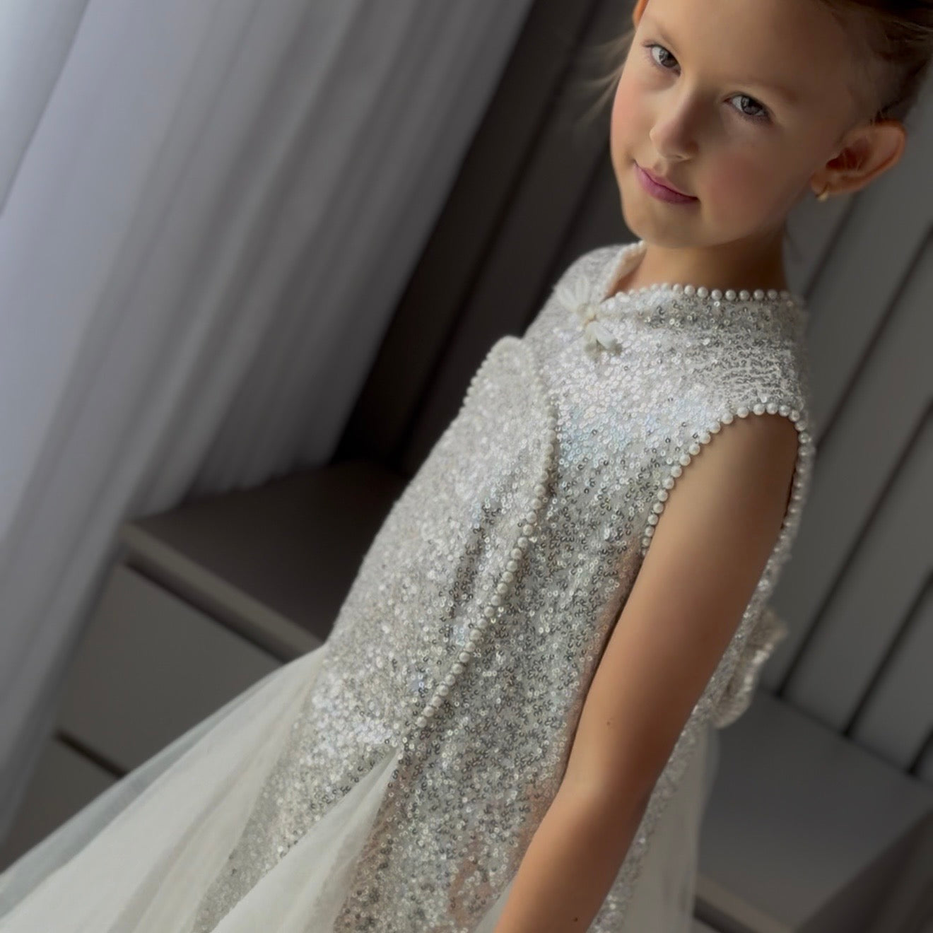 Children's Dress with Sparkling Tulle