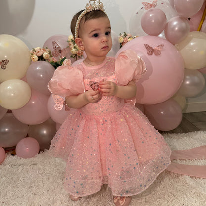 Sparkly Party Dress with Bow