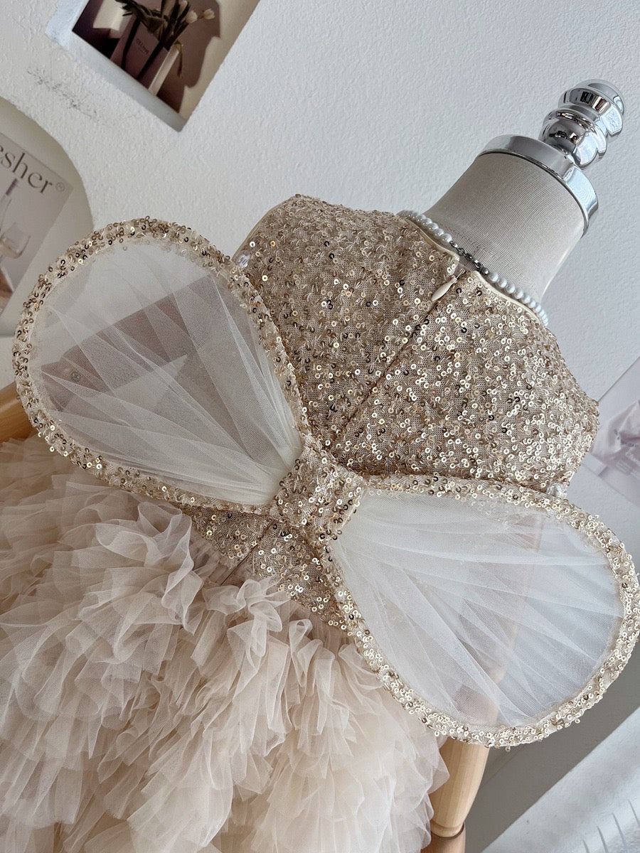 Shiny Children's Dress with Wings