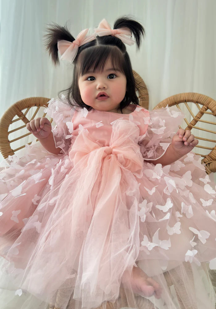 Vestido de mariposa de tul para niña 