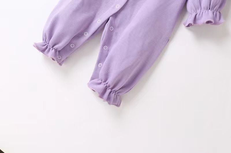 Mono floral para niña y gorro a juego 