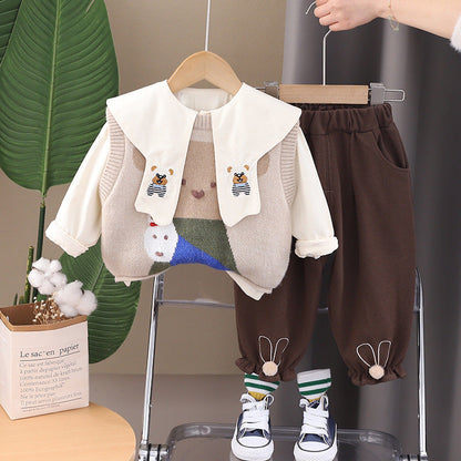 Conjunto Infantil Inverno Ursinho 3 قطع 
