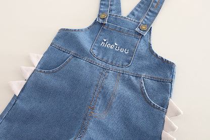 Children's Denim Overalls with Shirt