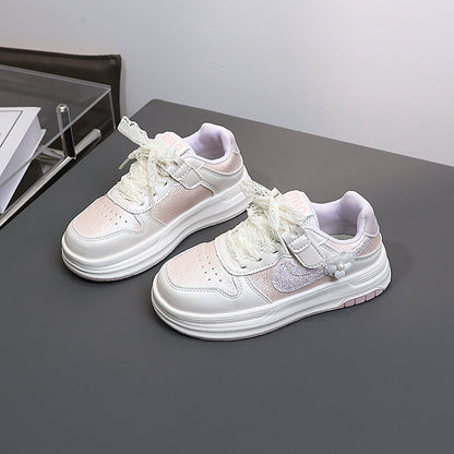 Children's Tennis with Lace Bow and Small Flower