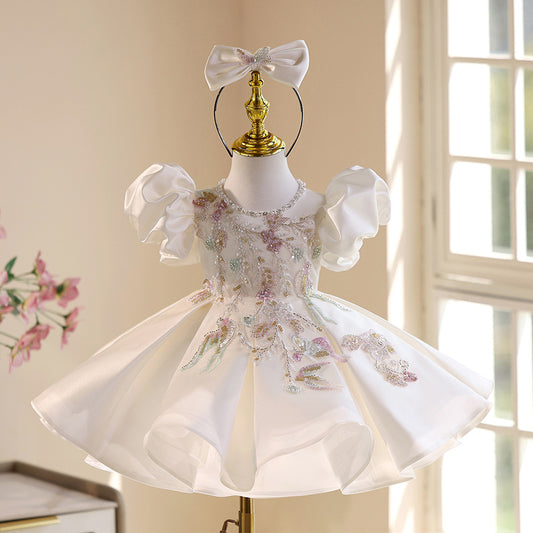 Floral Embroidered Party Dress