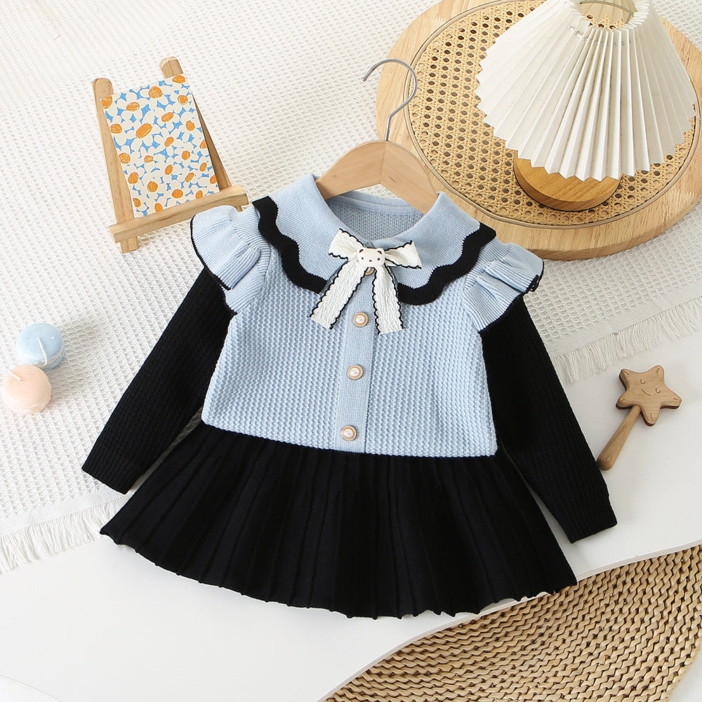 Girls' Bow Knit Set