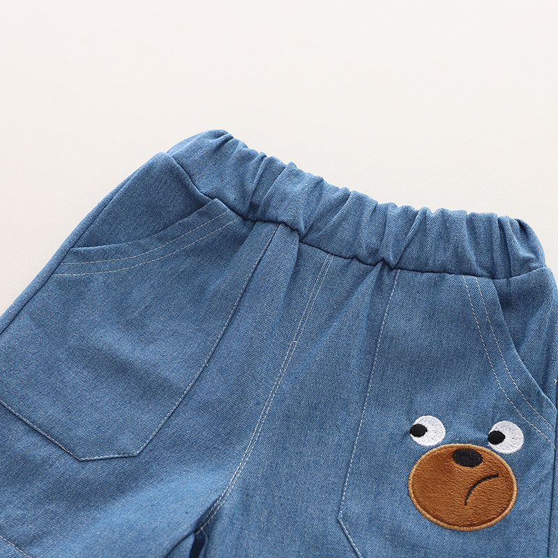 Children's Summer Striped Teddy Bear Outfit