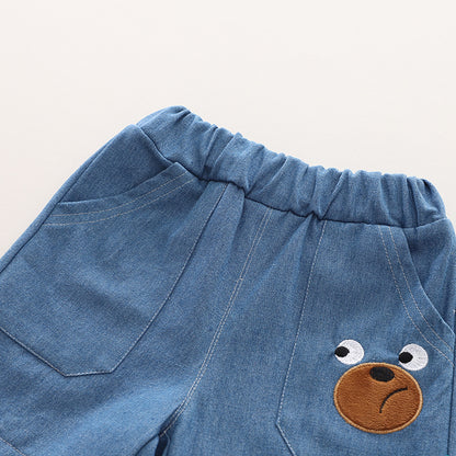 Children's Summer Striped Teddy Bear Outfit