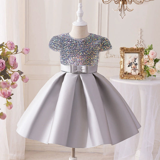 Shiny Silver Children's Dress