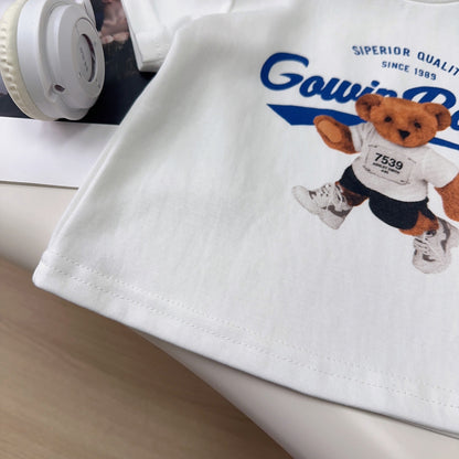 Girls' Teddy Bear and Checkered Outfit