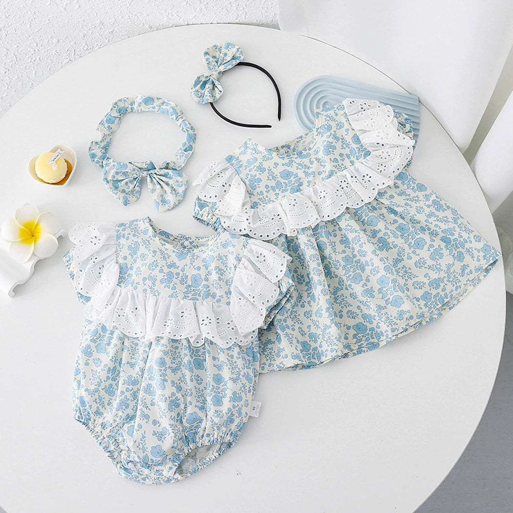 Blue Floral Children's Dress