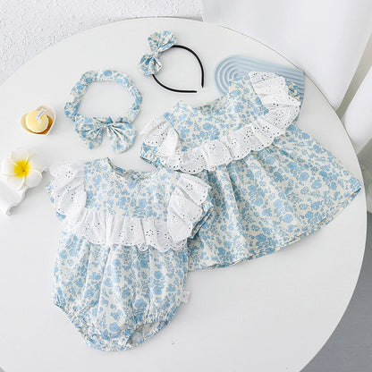 Blue Floral Children's Dress