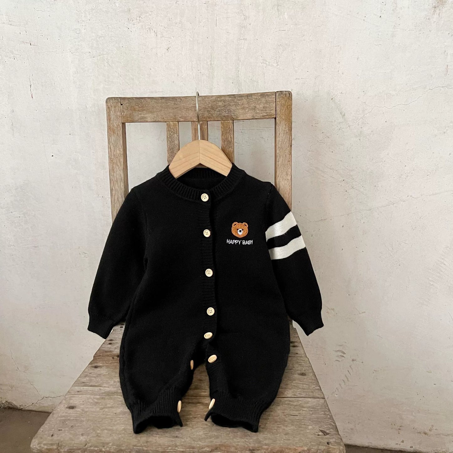 Children's Knitted Bear Jumpsuit