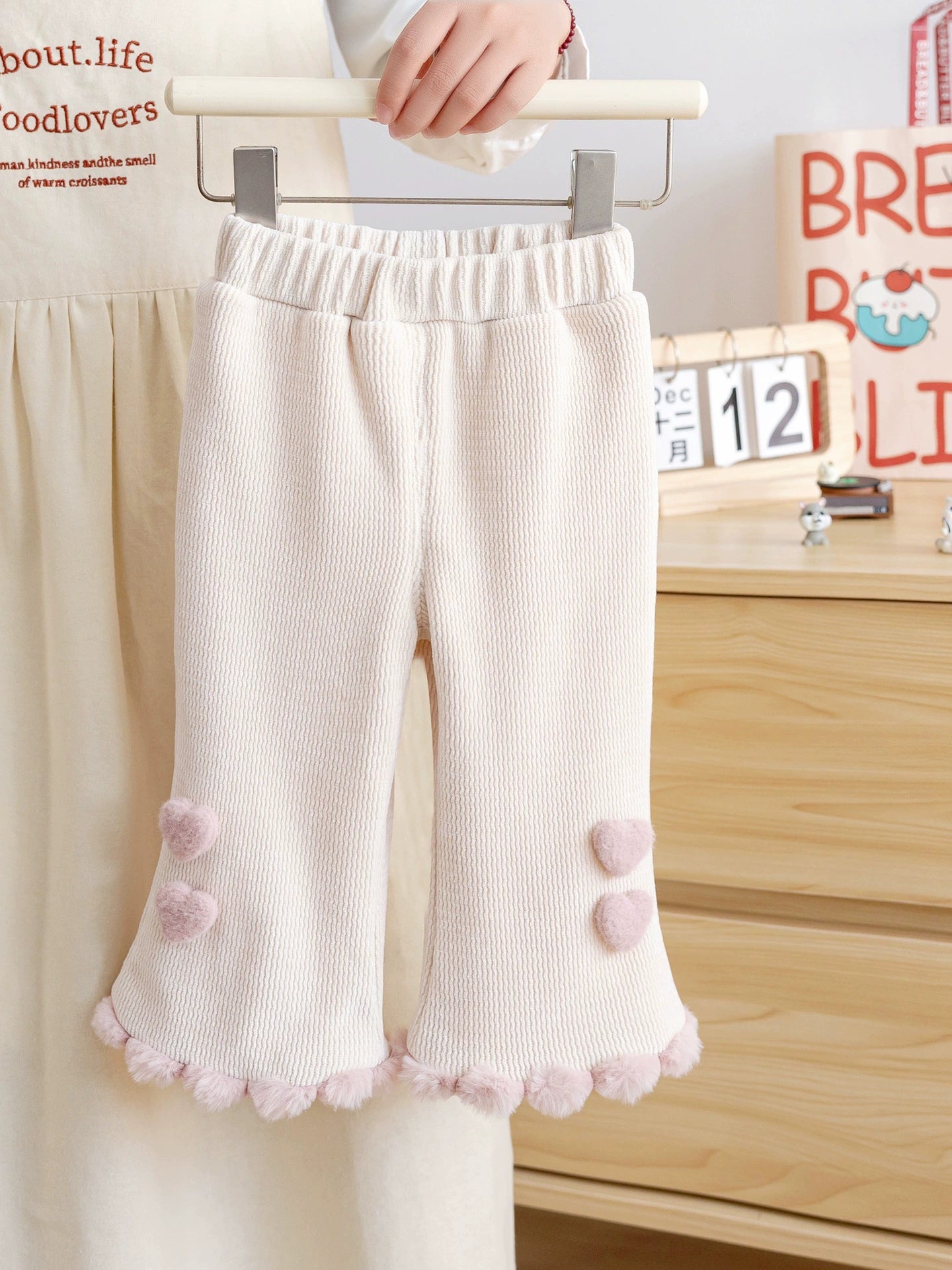Children's Winter Pants with Heart Design