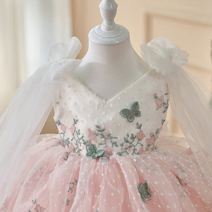 Floral Party Dress with Tulle