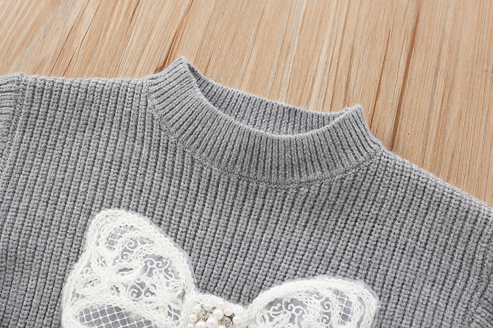 Children's Set with Bow and Glitter