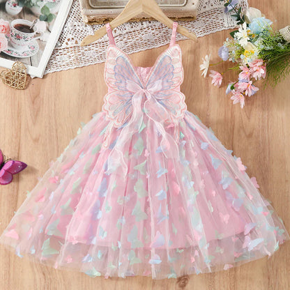 Vestido Infantil Borboletinhas e Asinha 