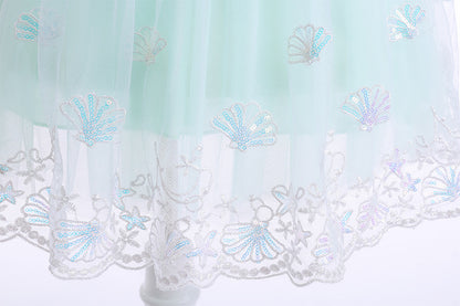 Children's Dress with Sparkling Sea Print