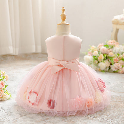 Vestido Infantil Barra Flores