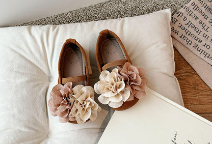 Zapatillas deportivas para niños con flores 