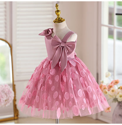 Luxury Children's Party Dress with Bows