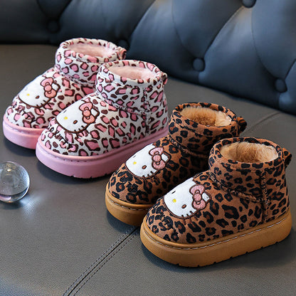 Fashion Boots PU Short Plush Warm Girls Boots