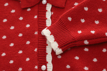 Girls' Knitted Set with Bows