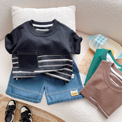 Children's Set Men's Stripes Bag