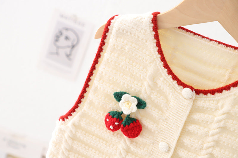 Chaleco de punto para mujer Cherry para niños 