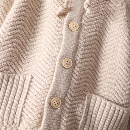 جاكيت بناتي مبطن مع جيوب 