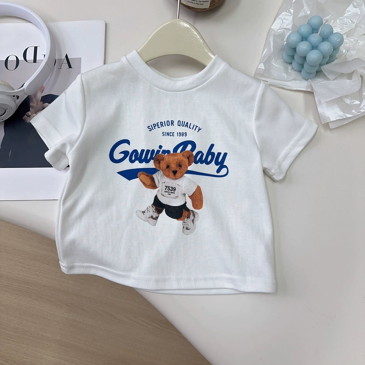 Girls' Teddy Bear and Checkered Outfit