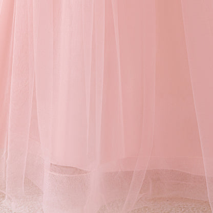 Children's Flower Tulle Party Dress