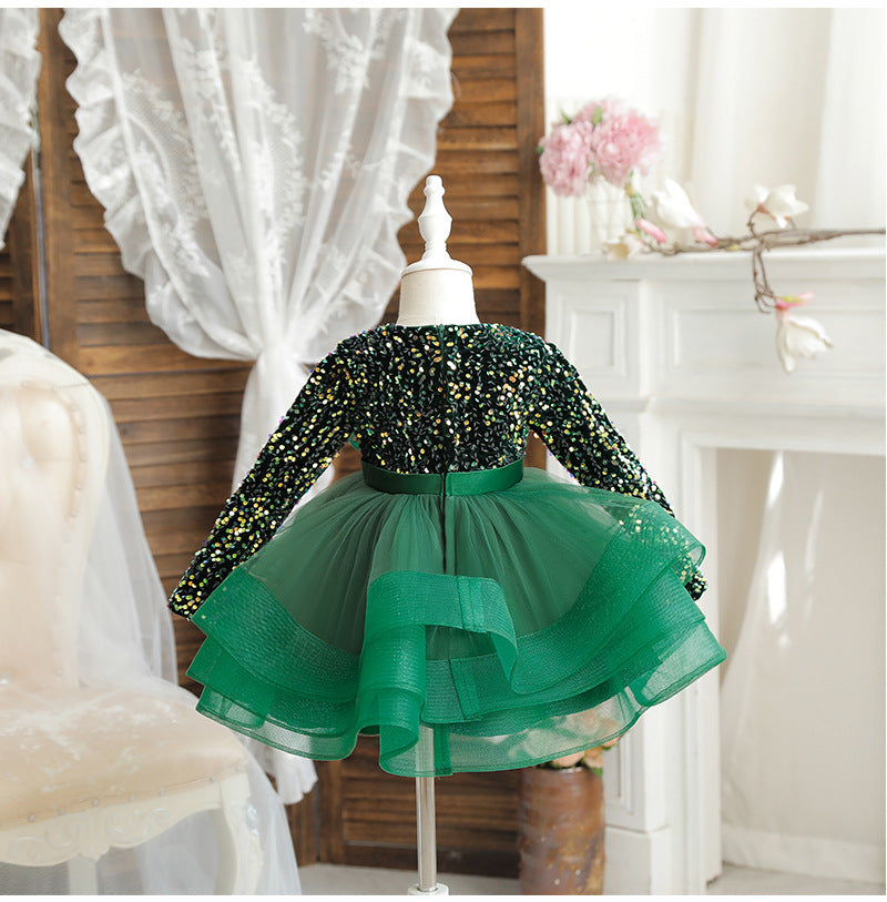Children's Party Dress with Sparkly Bow