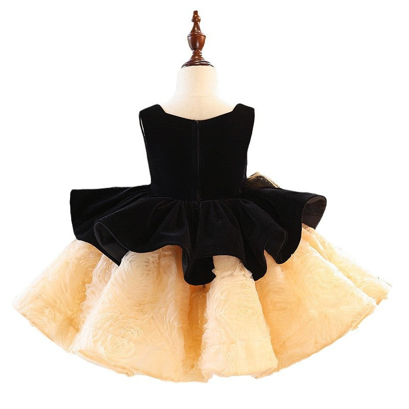 Evening Dinner Gowns For Girls Birthday Banquet Cute Kids Slim Fit Princess Dress Piano Performance High Quality Dresses