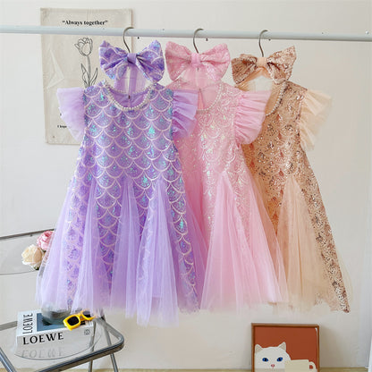 Sparkly Mermaid Dress for Girls