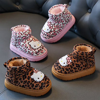 Fashion Boots PU Short Plush Warm Girls Boots