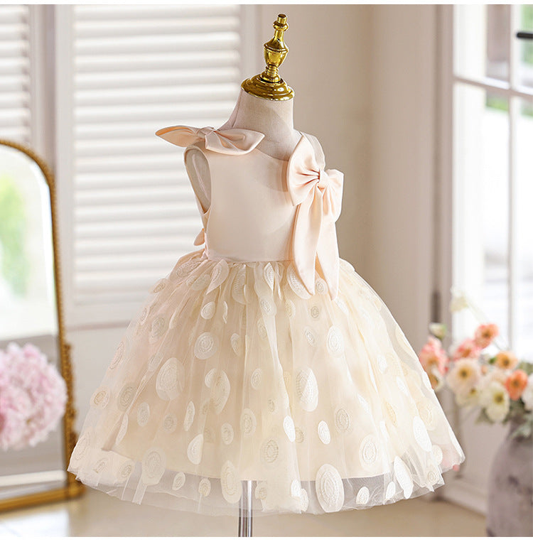 Luxury Children's Party Dress with Bows