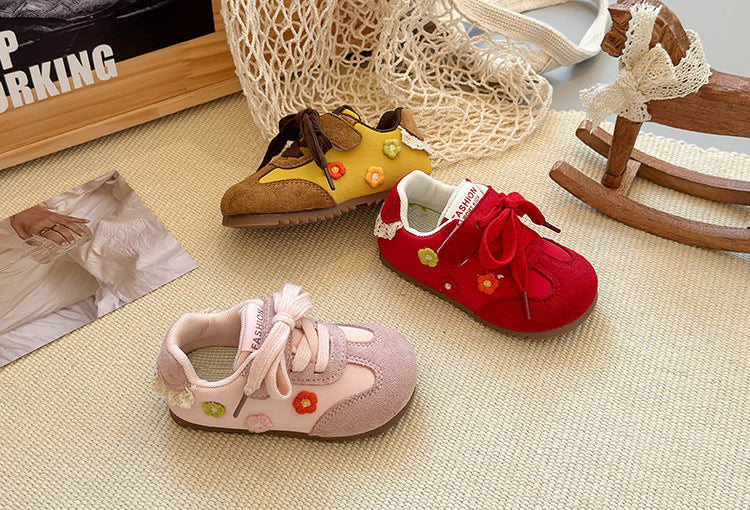 Children's Fashion Sneakers with Little Flowers