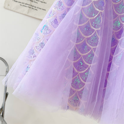 Sparkly Mermaid Dress for Girls