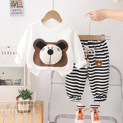 Striped Teddy Bear Children's Set