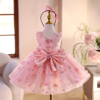 Children's Tulle Dress with Little Flowers