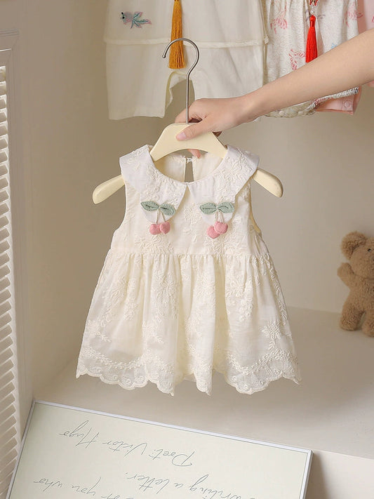 Children's Summer Dress with Cherry Print