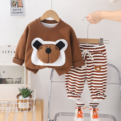 Striped Teddy Bear Children's Set