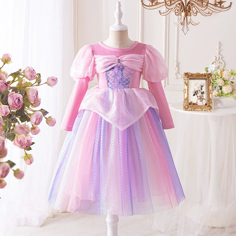 Pink Party Dress with Scales